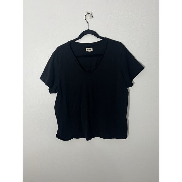 Pact Short Sleeve V Neck Shirt Size XXL Black - Picture 1 of 11